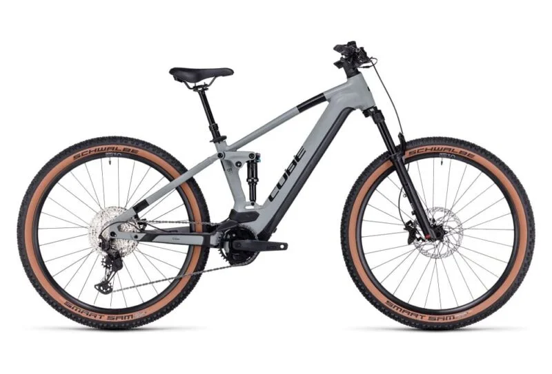 VTT Électrique Tout-Suspendu Cube Stereo Hybrid 120 SLX 750 Shimano Deore/XT 12V 750 Wh 29'' Gris Vert Swamp 2023