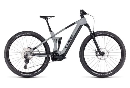 VTT Électrique Tout-Suspendu Cube Stereo Hybrid 140 HPC Pro 750 Shimano Deore 11V 750 Wh 29'' Gris Vert Swamp 2023