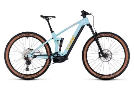 VTT Électrique Tout-Suspendu Cube Stereo Hybrid 140 HPC Race 625 Shimano Deore/XT 12V 625 Wh 29'' Bleu Dazzle 2023