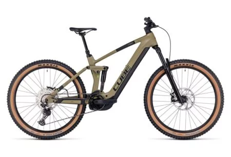 VTT Électrique Tout-Suspendu Cube Stereo Hybrid 160 HPC Race 625 27.5 Shimano Deore 12V 625 Wh 27.5'' Vert Olive 2023