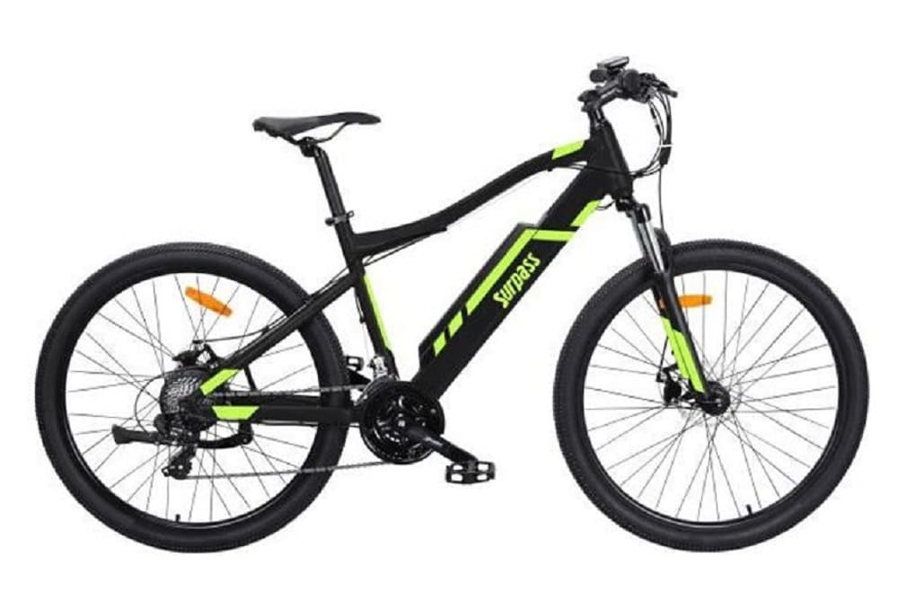 VTT Electrique SURPASS 27 5" Noir 8 vitesses Semi-rigide Batterie 10 Ah