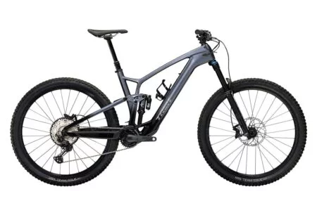VTT Électrique Tout-Suspendu Trek Fuel EXe 9.7 Shimano SLX / XT 12V 360 Wh 29'' Gris Galactic / Noir 2023