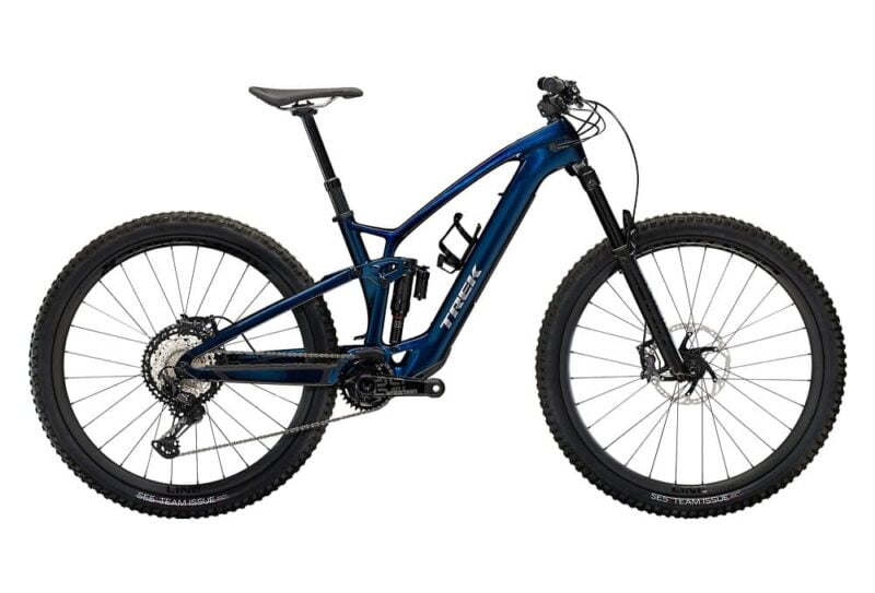 VTT Électrique Tout-Suspendu Trek Fuel EXe 9.8 Shimano XT 12V 360 Wh 29'' Bleu Mulsanne 2023