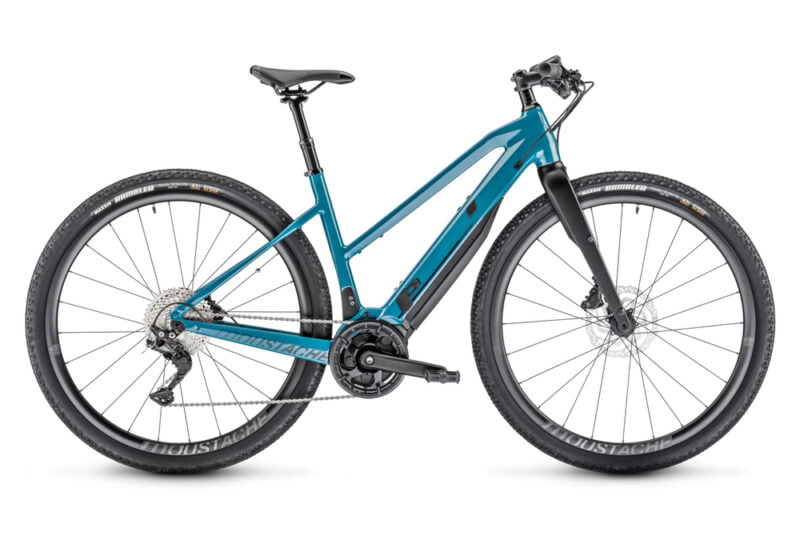 Vélo de Fitness Électrique Moustache Dimanche 29.2 Open Shimano Deore 11V 500 Wh 700 mm Bleu Pétrole 2023