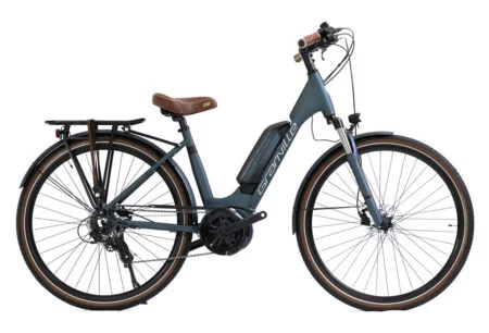 Vélo de Ville Électrique Granville E-Urban 30 Unisex Shimano Tourney/Altus 7V 400 Wh 700 mm Bleu Petrol Mat 2023