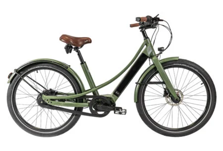 Vélo de Ville Électrique Reine Bike Cadre Bas Connecté Enviolo City CT 504Wh 26'' Vert Khaki 2022