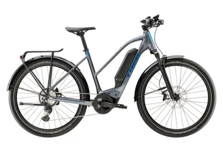 Vélo de Ville Électrique Trek Allant+ 6 Stagger Shimano Deore 10V 545 Wh 650b Gris / Bleu 2023