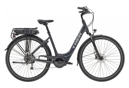 Vélo de Ville Électrique Trek VERVE+ 1 LOWSTEP Shimano Altus 8V 400wh Noir 2023