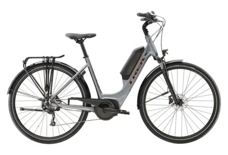Vélo de Ville Électrique Trek Verve+ 1 Lowstep DT Shimano Tourney/Altus 8V 300 Wh Gris 2023
