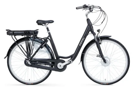 Vélo de ville électrique Popal Sway - Moteur roue avant - 50 cm - Noir - 470Wh