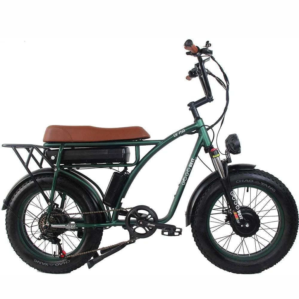 Gogobest GF750 1000Wx2 20" Fat Bike E-Mountain Bike 17.5Ah 25km/h 80km – Image 7