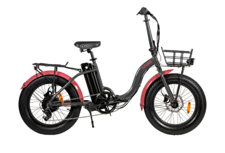 Piko- gris et corail -fat bike pliant électrique MAA BIKES