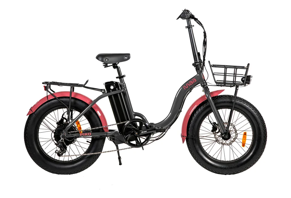 Piko- gris et corail -fat bike pliant électrique MAA BIKES