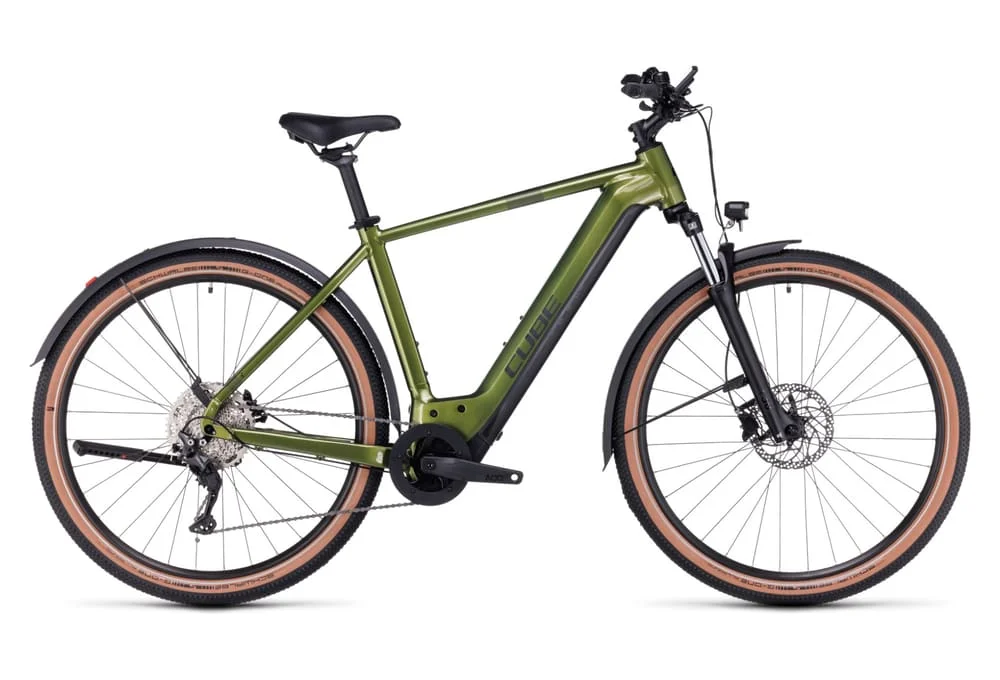 VTC Électrique Cube Nuride Hybrid Pro 625 Allroad Shimano Deore 10V 625 Wh 29'' Vert Shinymoss 2023
