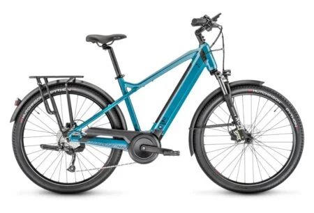 VTC Électrique Moustache Samedi 27 Xroad 2 Smart System Shimano Altus 9V 500 Wh 27.5'' Bleu Pétrole 2023