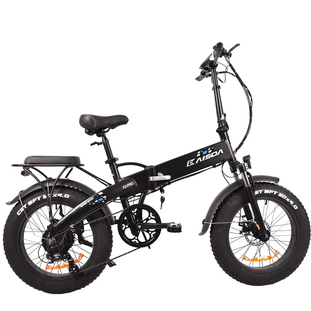 VTT électrique Pliable Kaisda K2 Pro 250W Bafang Motor 20" Fat Bike 12.8Ah Batterie