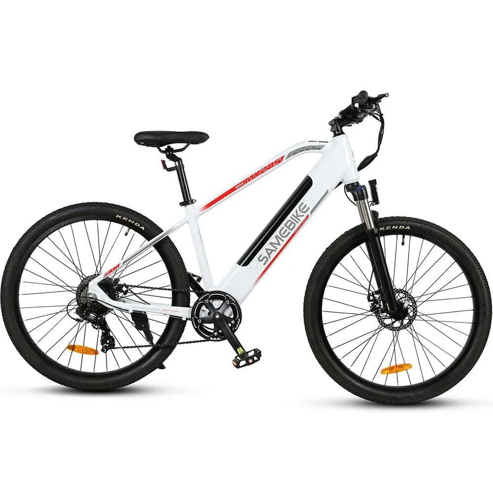 VTT électrique Samebike MY275 500W 27.5" 48V 10.4Ah Batterie blanc