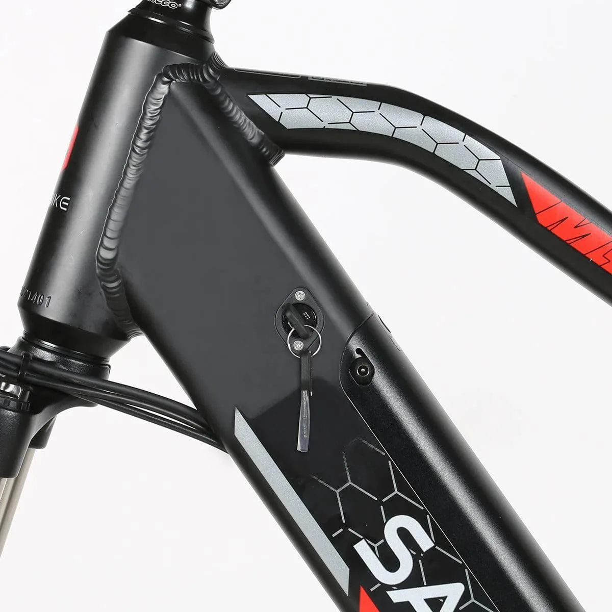 VTT électrique Samebike MY275 500W 27.5" 48V 10.4Ah Batterie blanc – Image 6