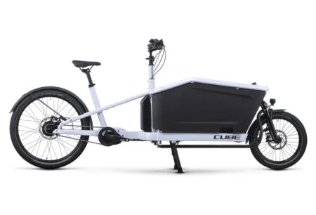 Vélo Cargo Électrique Cube Cargo Hybrid 500 Enviolo Cargo 500 Wh 20/27.5'' Blanc Flash 2022