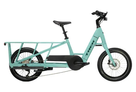 Vélo Cargo Longtail Électrique Trek Fetch+ 2 Shimano Deore 10V 500Wh 20'' Vert Sauge 2023