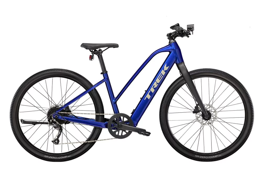 Vélo de Fitness Électrique Trek Dual Sport+ 2 Stagger Shimano Altus 9V 250 Wh 650 mm Bleu 2023