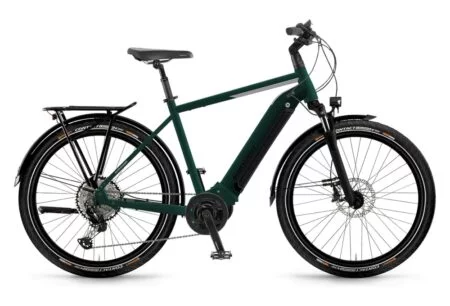 Vélo de Ville Électrique Winora Yucatan 10 Gent 27 5'' 630Wh Shimano Deore 10V Vert Emeraude 2022