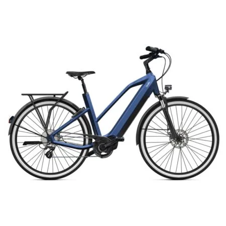 Vélo de ville électrique O2feel iSwan City Boost 6.1 trapèze bleu