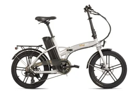 Vélo pliant électrique ADORE 2S argenté skyjet
