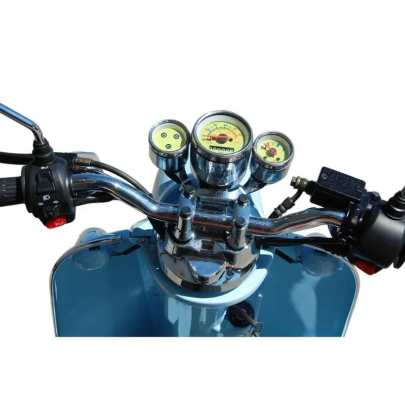 BENZHOU EURO 5 Scooter rétro 50cc 4T Bleu Pastel + Carte Grise ( SIV)