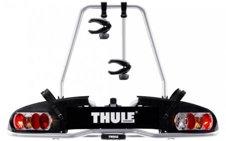 PORTE-VÉLOS SUR BOULE D’ATTELAGE THULE EUROPOWER 915 PRISE 13 BROCHES – 2 VÉLOS (COMPATIBLE E-BIKES)