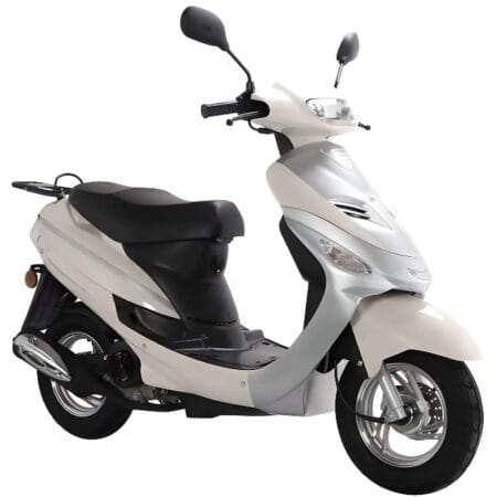 Scooter Euro5 Urban Star 4T – 50 cc – blanc et argent