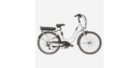 Vélo de ville électrique adulte E-City 110 BLANC NAKAMURA