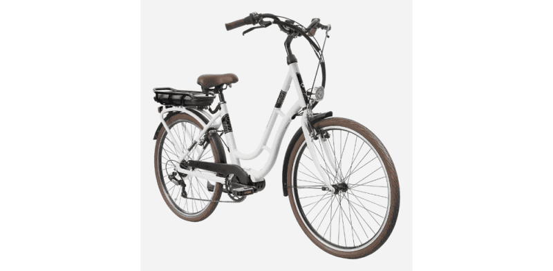 Vélo de ville électrique adulte E-City 110 BLANC NAKAMURA