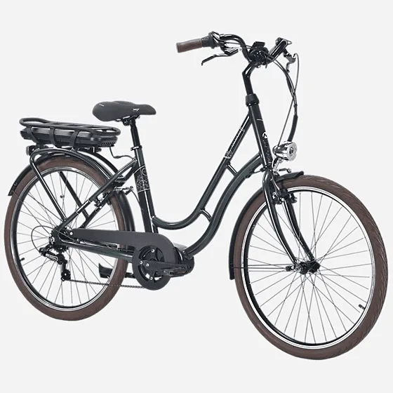 Vélo de ville électrique adulte E-City 110 BLANC NAKAMURA
