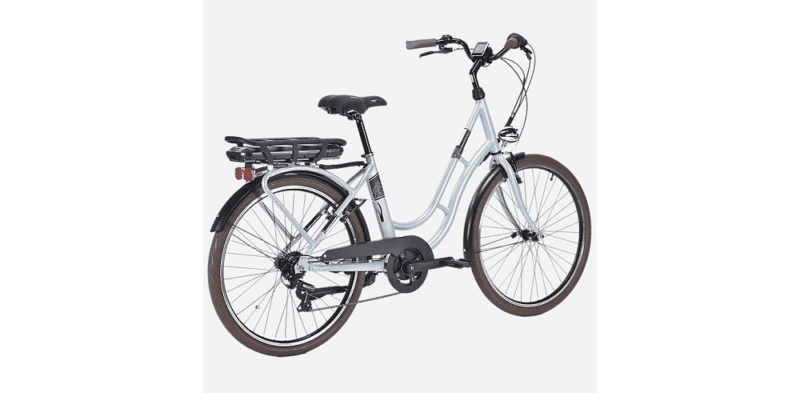 Vélo de ville électrique adulte E-City 110 BLANC NAKAMURA