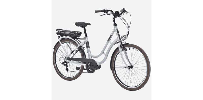 Vélo de ville électrique adulte E-City 110 BLANC NAKAMURA