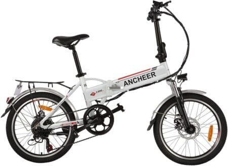 Vélo électrique Pliant ANCHEER Vélo Adulte AN-EB002 20 Pouces Blanc