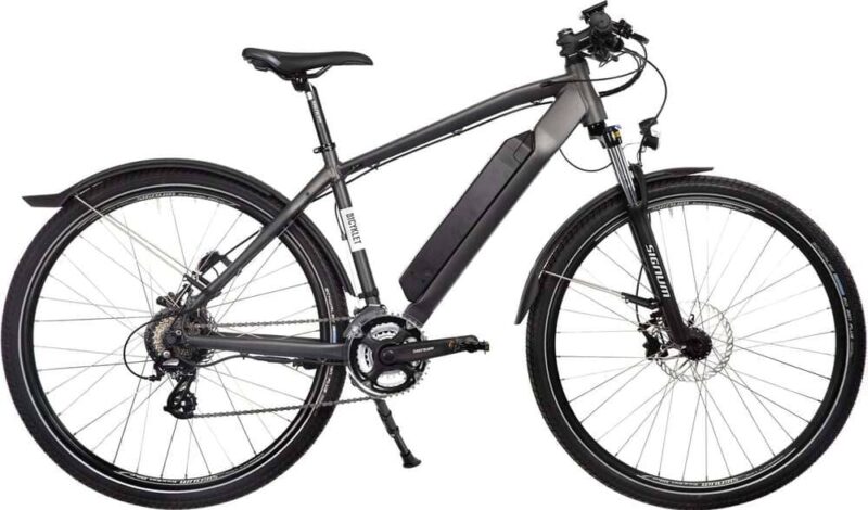 VTC Électrique Bicyklet Joseph Shimano Altus 7V 417 Wh 700 mm Bleu