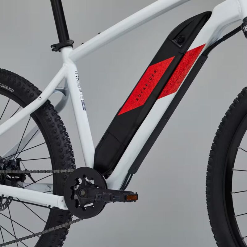 VTT électrique semi-rigide Rockrider 27.5" E-ST 100 Blanc