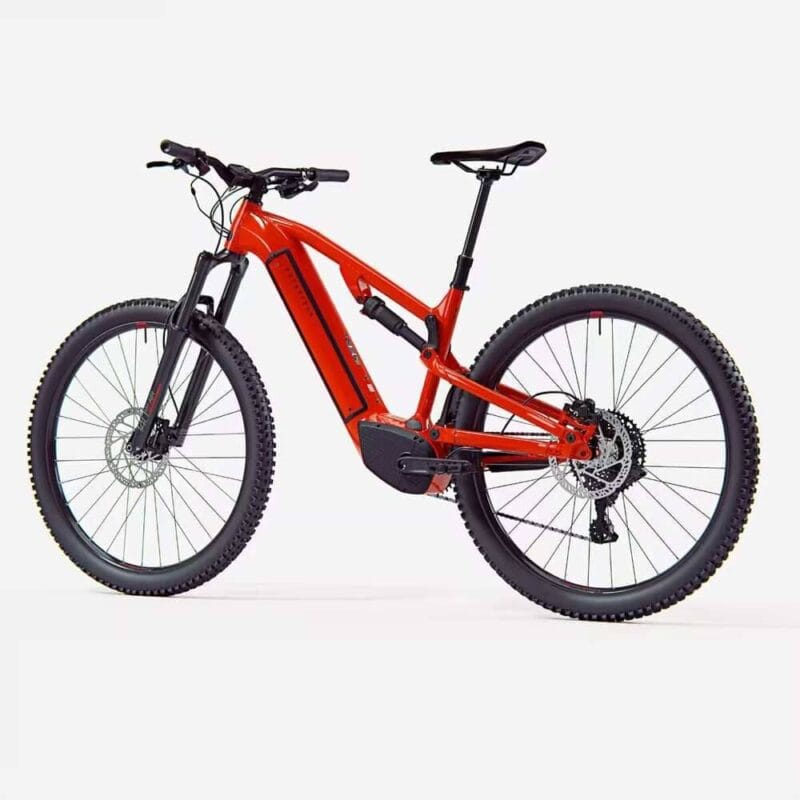 Vélo VTT électrique tout suspendu 29" Rockrider E-EXPL 520 S Rouge