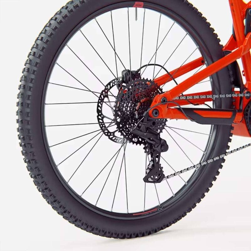 Vélo VTT électrique tout suspendu 29" Rockrider E-EXPL 520 S Rouge