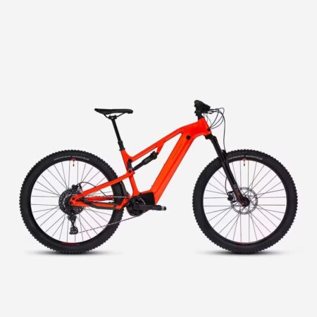 Vélo VTT électrique tout suspendu 29" Rockrider E-EXPL 520 S Rouge