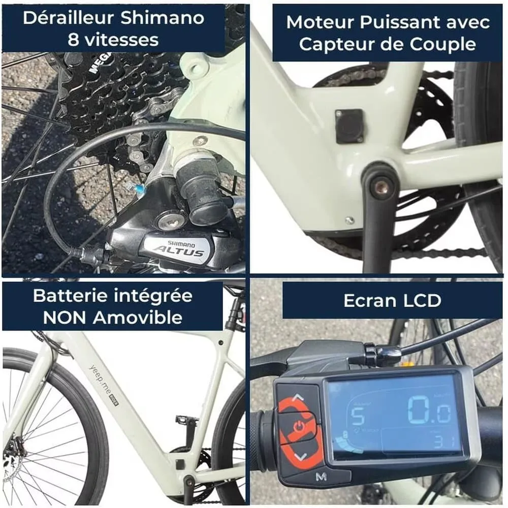 Vélo électrique YEEP.ME RIDER 70km Capteur de couple Freins semi hydr 8 vit – Image 3